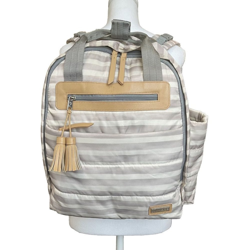 Skip Hop Riverside Ultra Light Backpack Grey White Diaper Bag